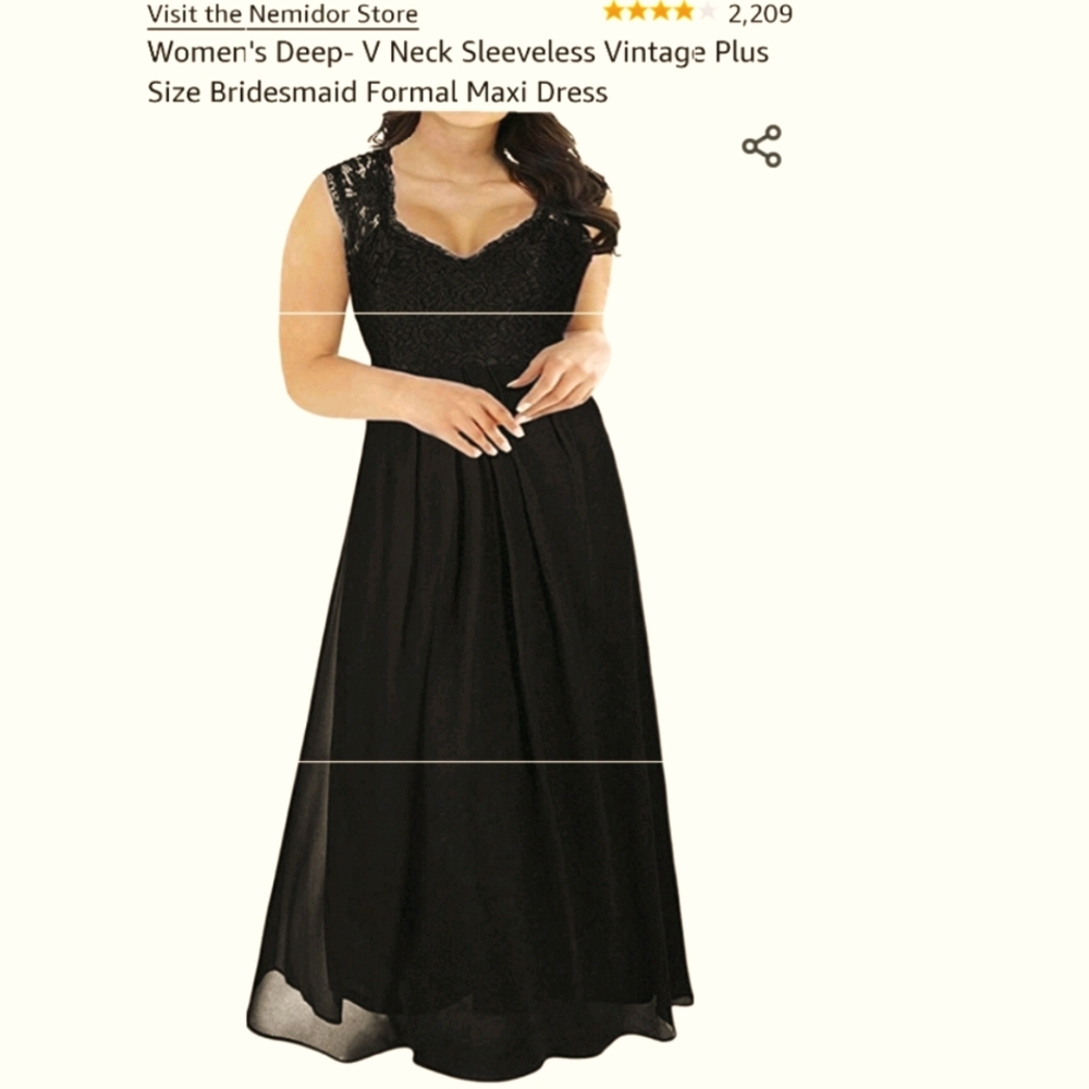 Nemidor Maxi Long Black Dress